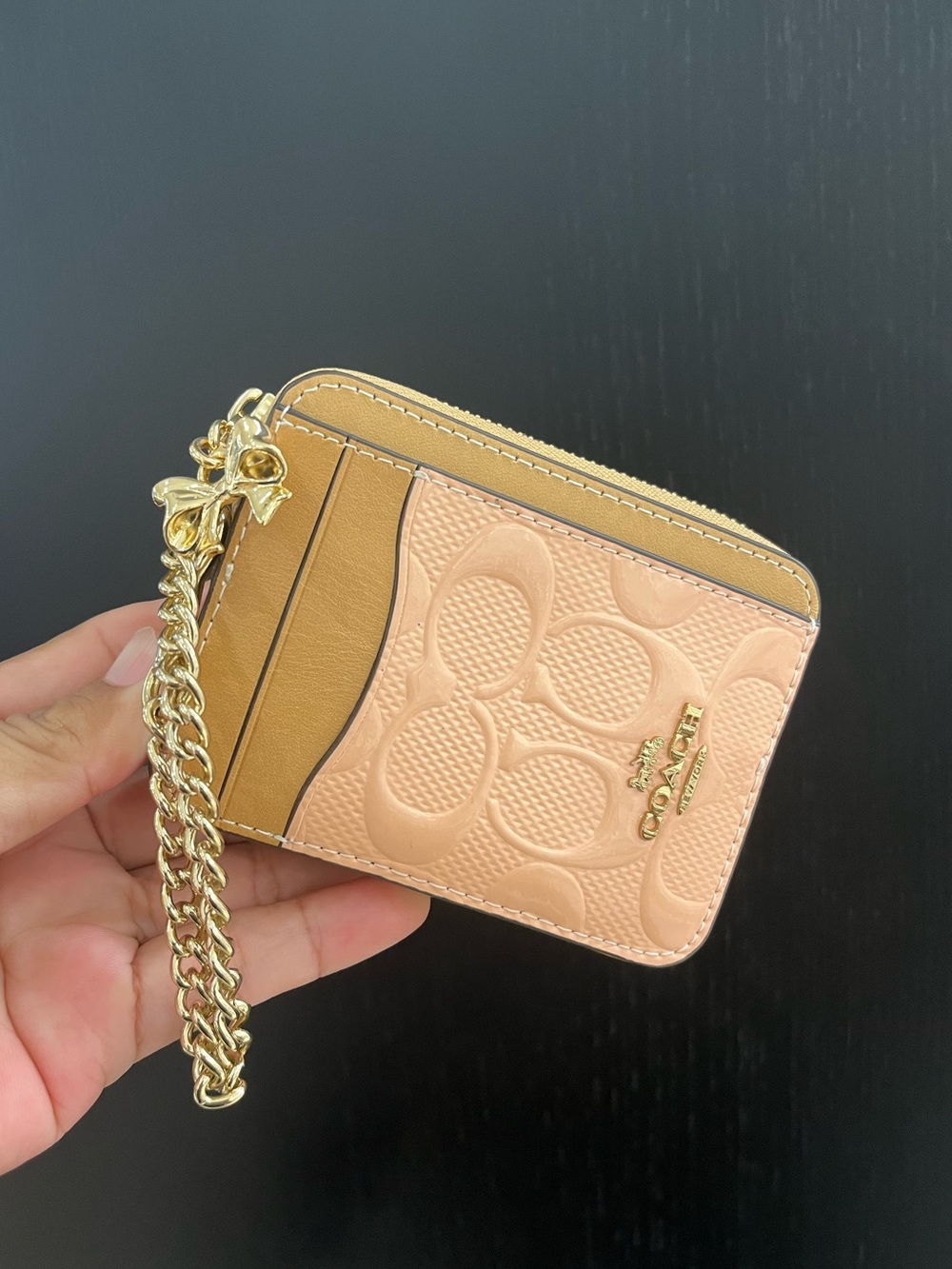 Coach Zip Card Case
In Signature Leather With Charm # CFI29